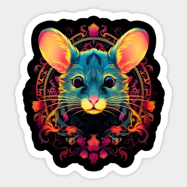 Neon Rodent #10 Sticker by Everythingiscute